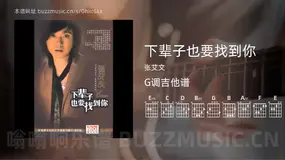 下辈子也要找到你 张艾文 吉他谱G调简单版