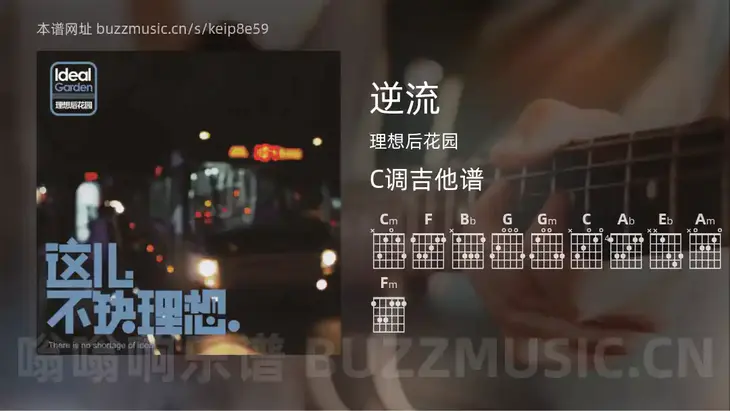 逆流 理想后花园 吉他谱C调简单版