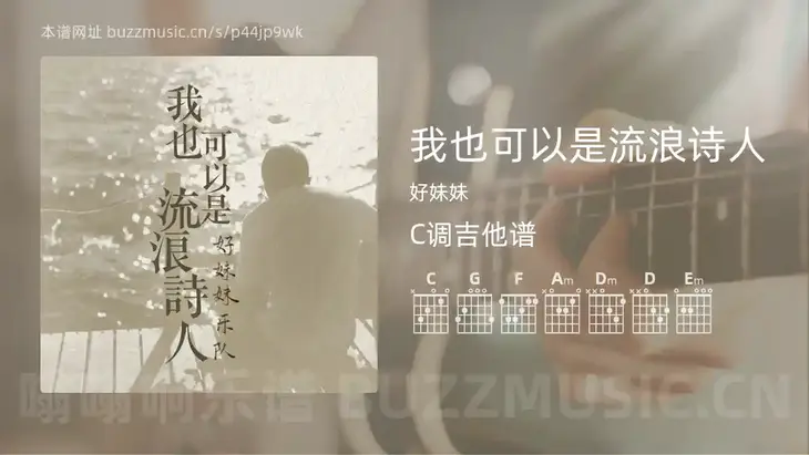 我也可以是流浪诗人吉他谱C调 好妹妹 简单版
