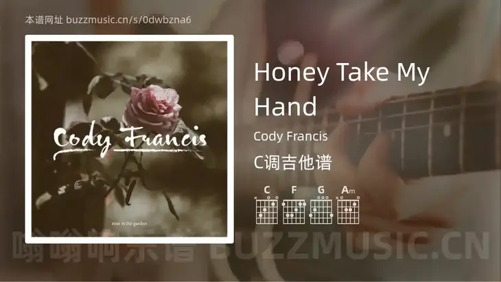 Honey Take My Hand Cody Francis 吉他谱C调简单版