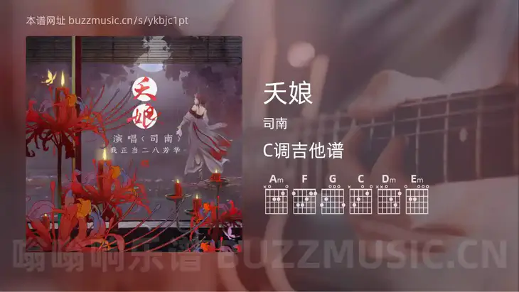 夭娘吉他谱C调 司南 简单版