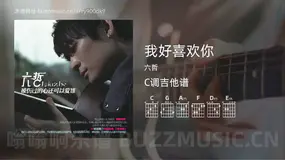 我好喜欢你吉他谱C调 六哲 简单版