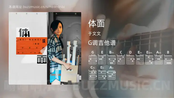体面 于文文 吉他谱G调简单版