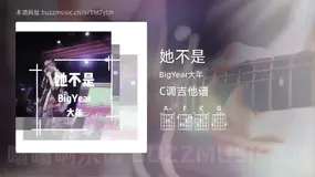 她不是 BigYear大年 吉他谱C调简单版