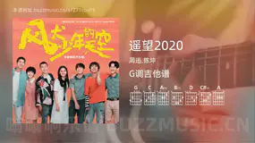 遥望2020 周迅,陈坤 吉他谱G调简单版