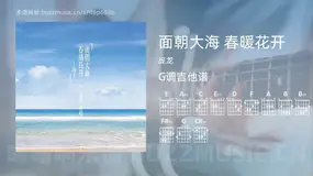 面朝大海 春暖花开 庞龙 吉他谱G调简单版