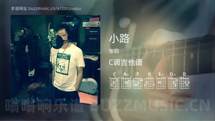 小路吉他谱C调 张钧 简单版