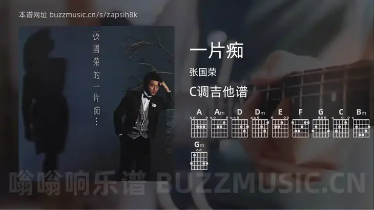 一片痴吉他谱C调 张国荣 简单版