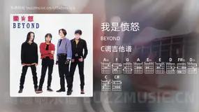 我是愤怒吉他谱C调 BEYOND 简单版