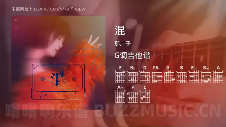 混 那广子 吉他谱G调简单版