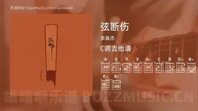 弦断伤吉他谱C调 李袁杰 简单版