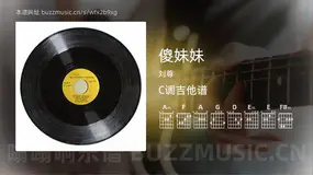 傻妹妹 刘尊 吉他谱C调简单版