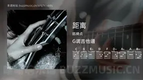 距离吉他谱G调 陈绮贞 简单版