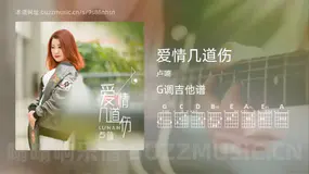 爱情几道伤吉他谱G调 卢喃 简单版
