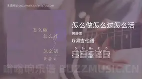 怎么做怎么过怎么活 黄静美 吉他谱G调简单版