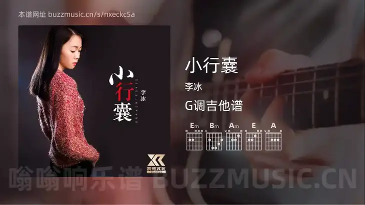 小行囊 李冰 吉他谱G调简单版