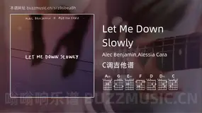 Let Me Down Slowly Alec Benjamin,Alessia Cara 吉他谱C调简单版