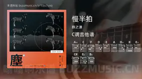 慢半拍 薛之谦 吉他谱C调简单版
