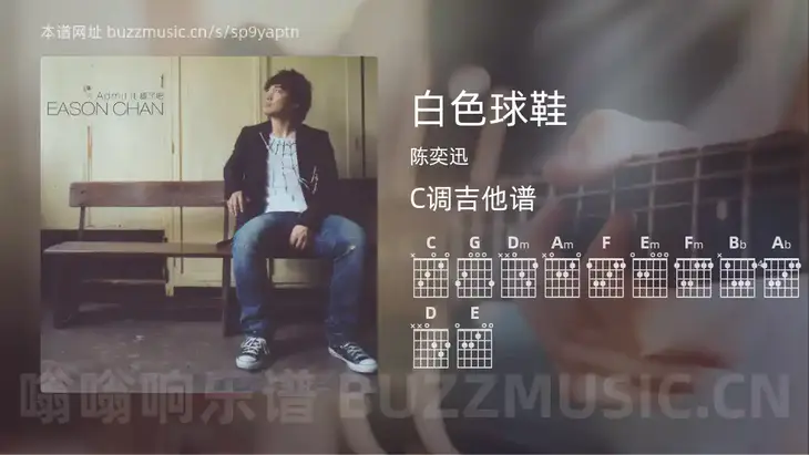 白色球鞋吉他谱C调 陈奕迅 简单版