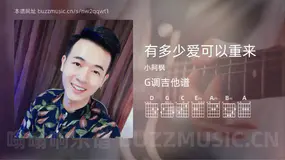 有多少爱可以重来 小阿枫 吉他谱G调简单版