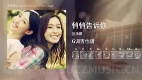 悄悄告诉你 范玮琪 吉他谱G调简单版