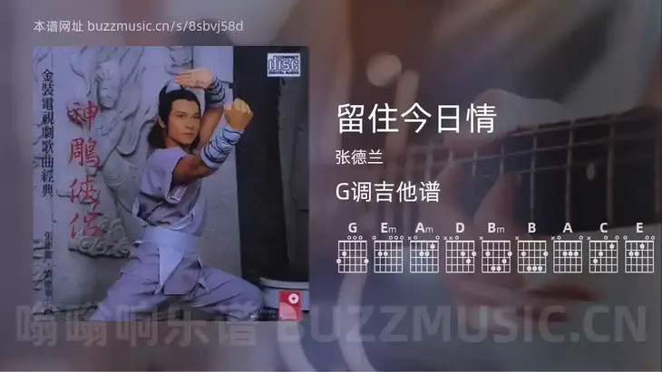 留住今日情吉他谱G调 张德兰 简单版