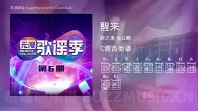 醒来 薛之谦,岳云鹏 吉他谱C调简单版