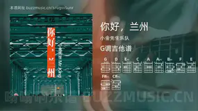 你好，兰州 小金先生乐队 吉他谱G调简单版
