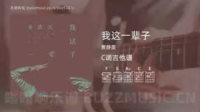 我这一辈子吉他谱C调 黄静美 简单版