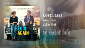 Lost Stars Adam Levine 吉他谱C调简单版