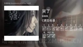 哭了吉他谱C调 田馥甄 简单版