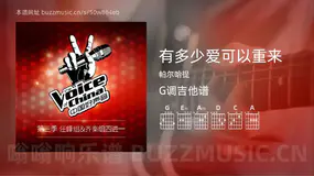 有多少爱可以重来 帕尔哈提 吉他谱G调简单版