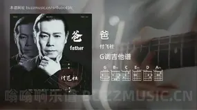 爸 付飞社 吉他谱G调简单版