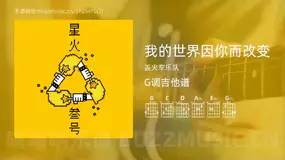 我的世界因你而改变 丢火车乐队 吉他谱G调简单版