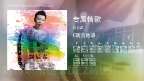 专属情歌吉他谱C调 刘辰希 简单版