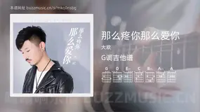 那么疼你那么爱你 大欢 吉他谱G调简单版