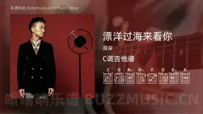 漂洋过海来看你 周深 吉他谱C调简单版