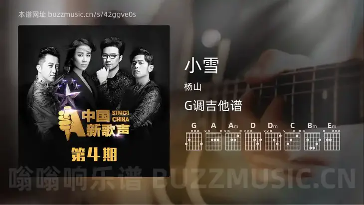 小雪 杨山 吉他谱G调简单版