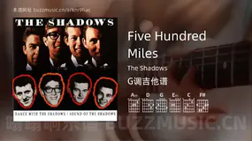 Five Hundred Miles The Shadows 吉他谱G调简单版