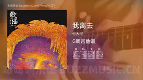 我离去 何大河 吉他谱G调简单版