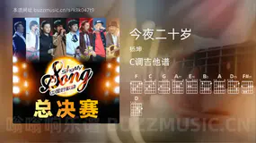 今夜二十岁吉他谱C调 杨坤 简单版
