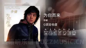 为你而来 李健 吉他谱G调简单版