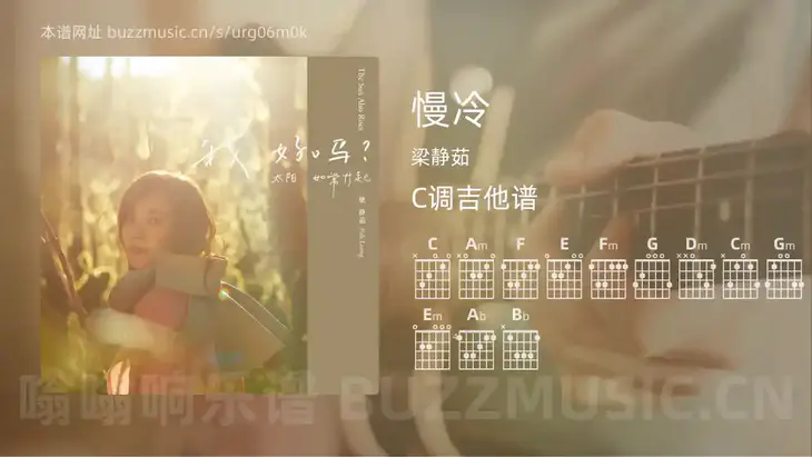 慢冷吉他谱C调 梁静茹 简单版