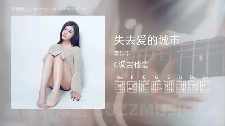 失去爱的城市 李乐乐 吉他谱C调简单版