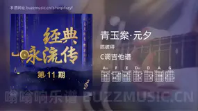 青玉案·元夕 陈彼得 吉他谱C调简单版