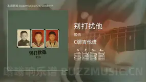 别打扰他 贰佰 吉他谱C调简单版
