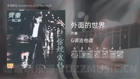 外面的世界 齐秦 吉他谱G调简单版