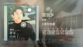 望故乡 陈星 吉他谱C调简单版
