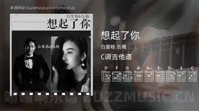 想起了你吉他谱C调 白里格,伍梅 简单版