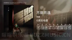 不期而遇 李健 吉他谱G调简单版